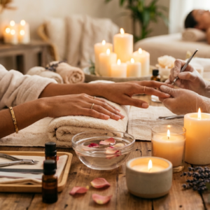 Candle spa manicure