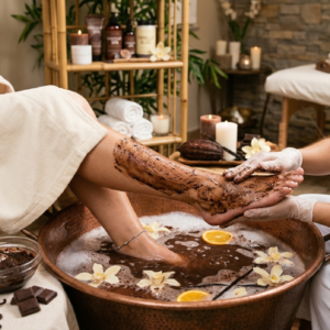 Chocolate & vanilla pedicure